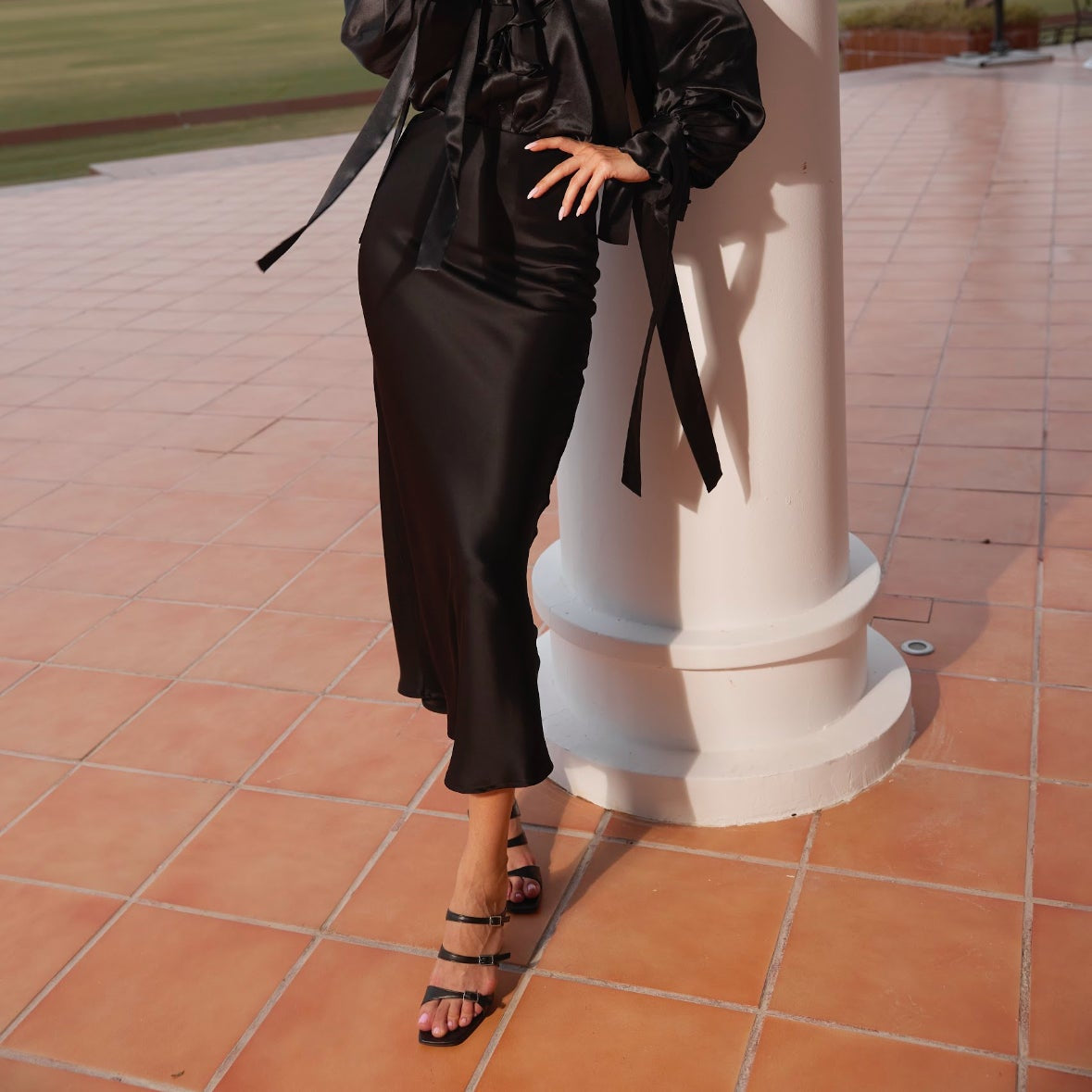 ELIANA Satin Silk Skirt