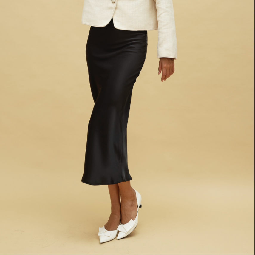 ELIANA Satin Silk Skirt